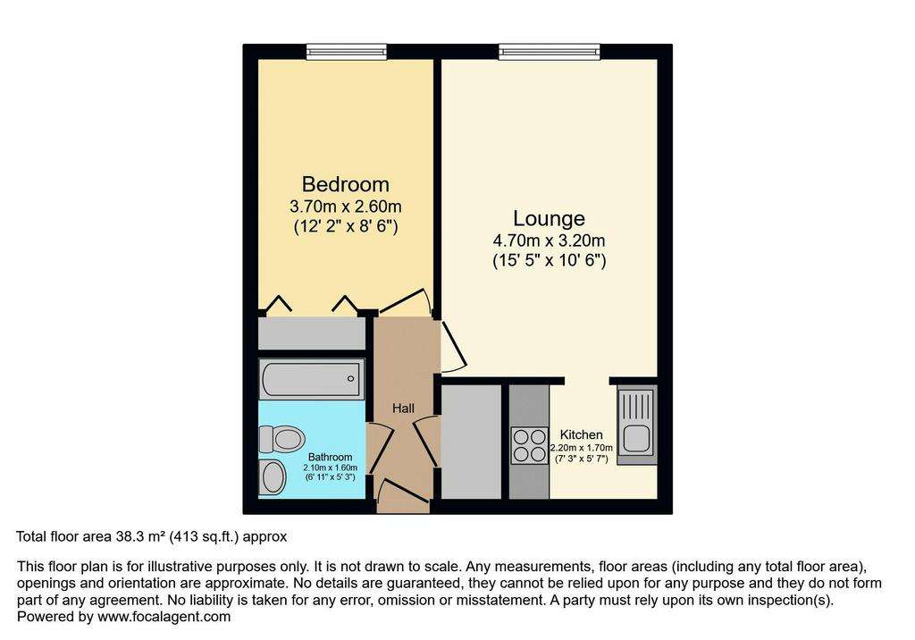 1 bedroom retirement property for sale - floorplan