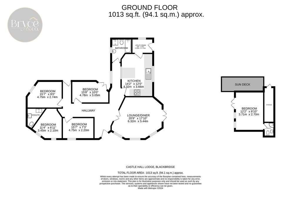 4 bedroom detached bungalow for sale - floorplan