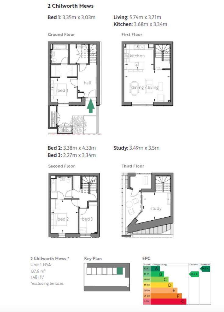 3 bedroom house to rent - floorplan