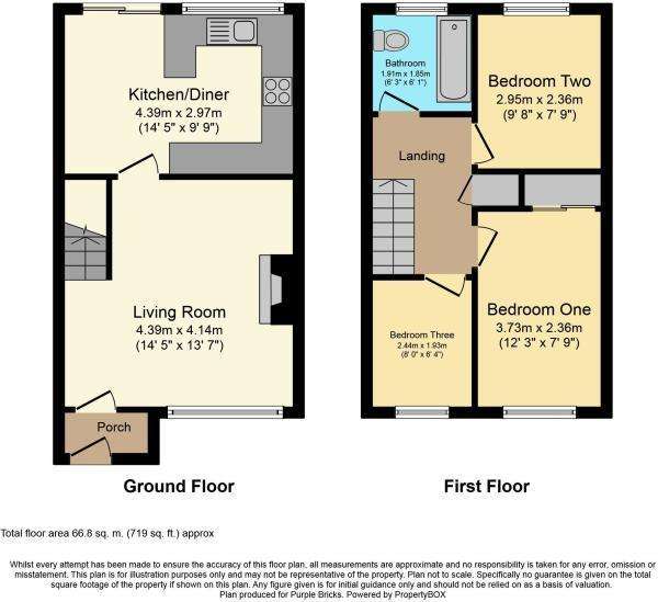 3 bedroom semi-detached house for sale - floorplan