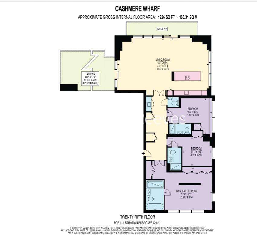 3 bedroom flat to rent - floorplan