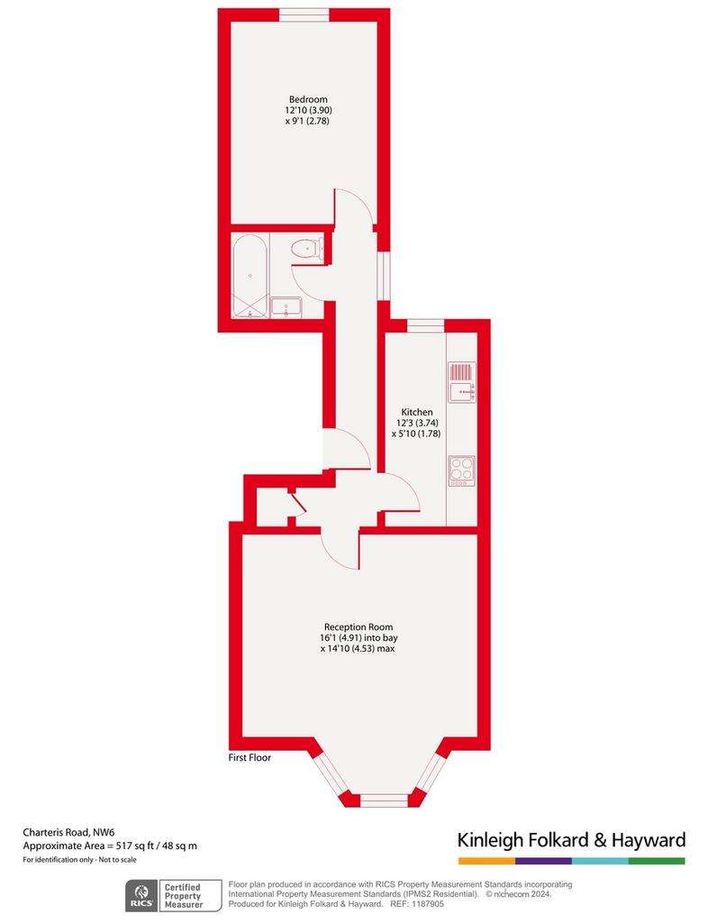 1 bedroom flat to rent - floorplan