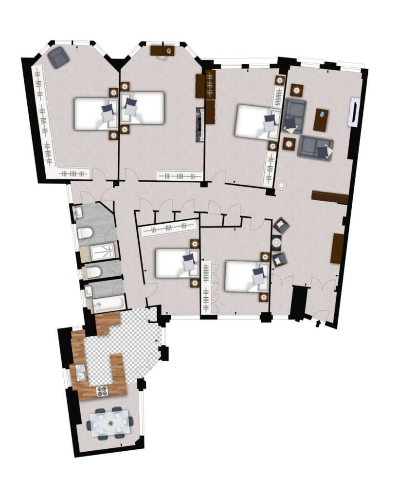 5 bedroom flat to rent - floorplan