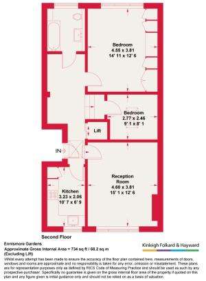 2 bedroom flat to rent - floorplan