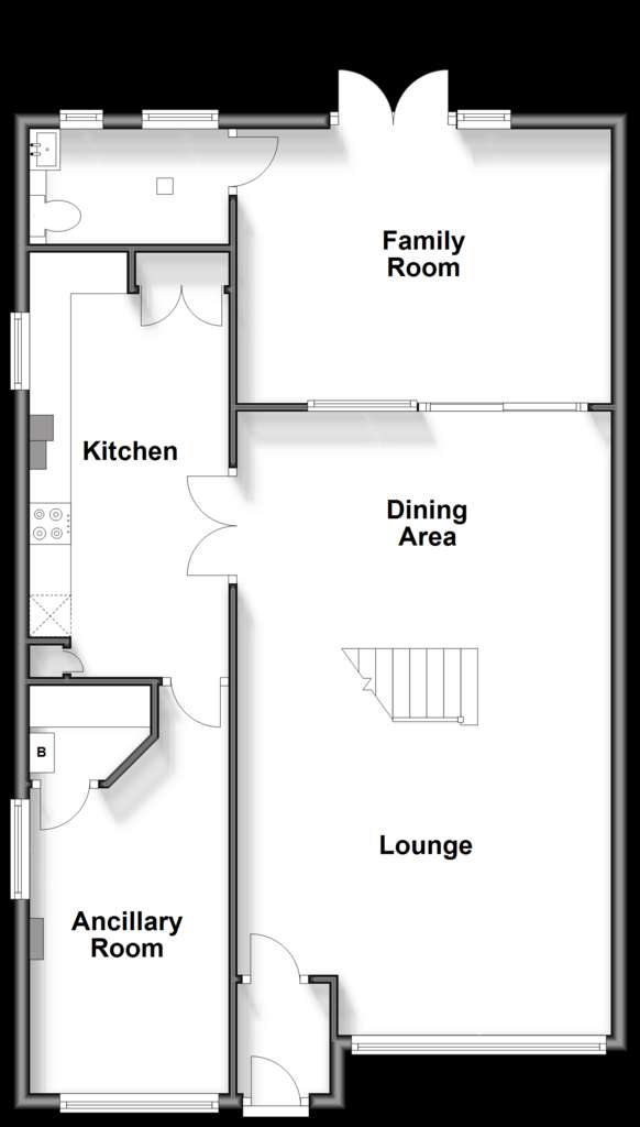 3 bedroom semi-detached house for sale - floorplan