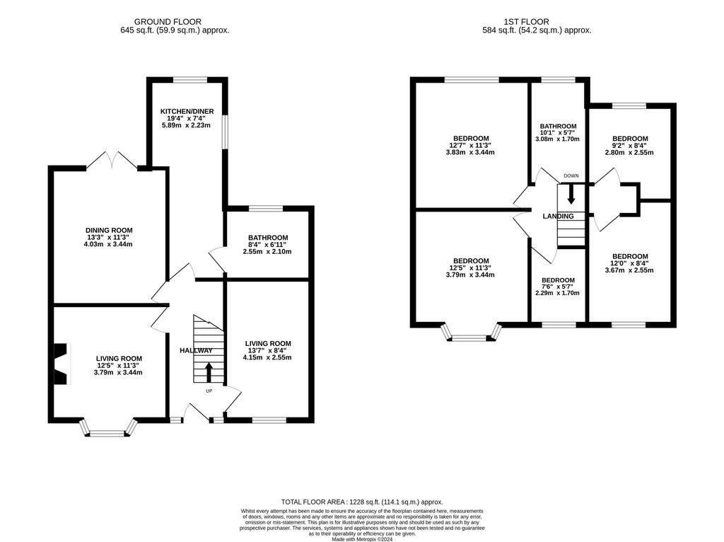 5 bedroom semi-detached house to rent - floorplan