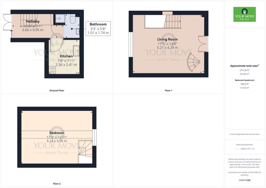 1 bedroom flat to rent - floorplan