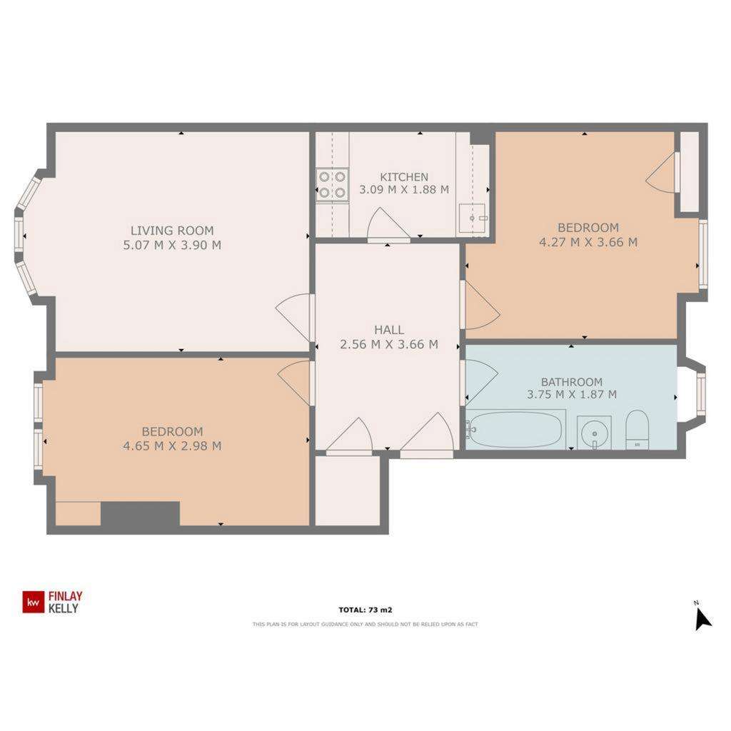 2 bedroom flat for sale - floorplan