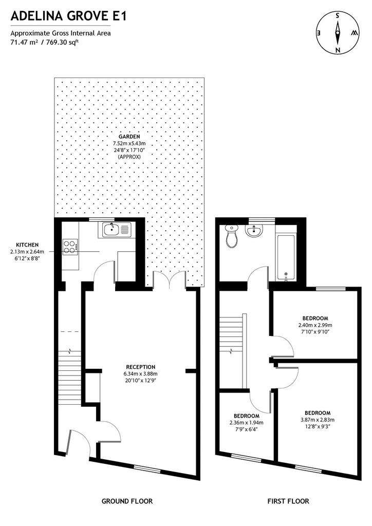 3 bedroom semi-detached house to rent - floorplan