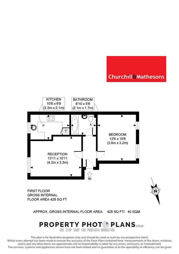 1 bedroom flat to rent - floorplan