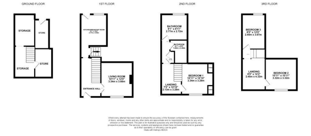 3 bedroom terraced house for sale - floorplan