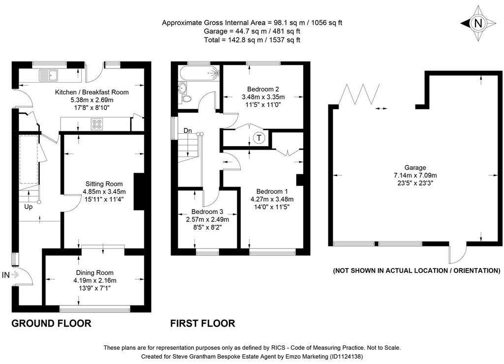 3 bedroom semi-detached house for sale - floorplan