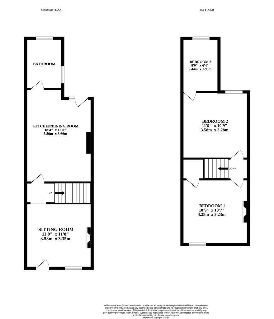 3 bedroom terraced house for sale - floorplan