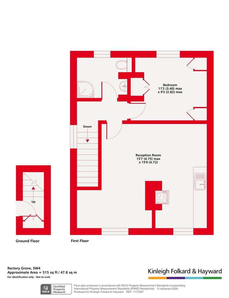 1 bedroom maisonette for sale - floorplan