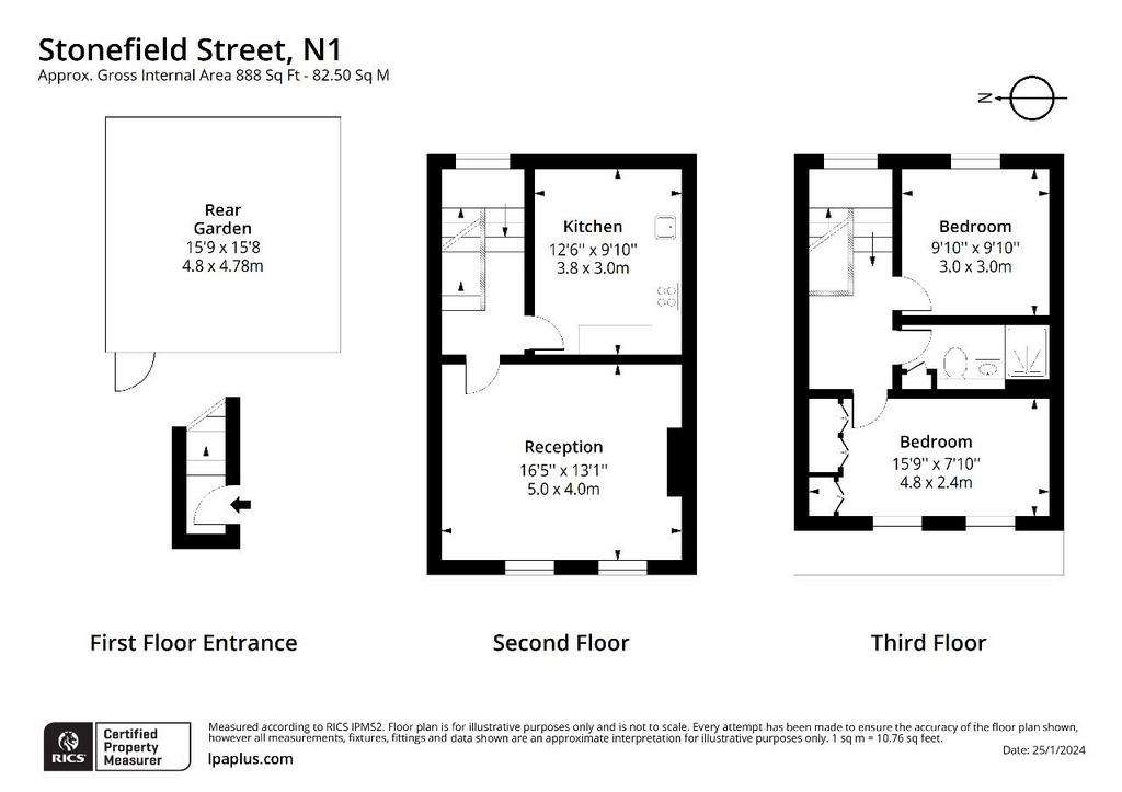 2 bedroom flat for sale - floorplan