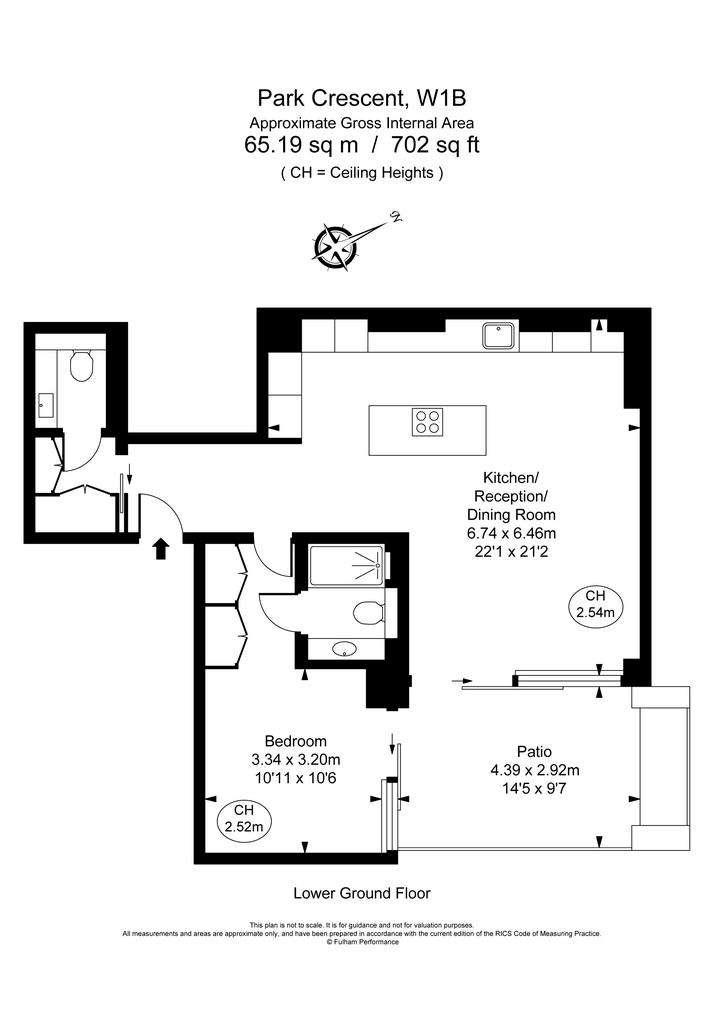 1 bedroom flat to rent - floorplan