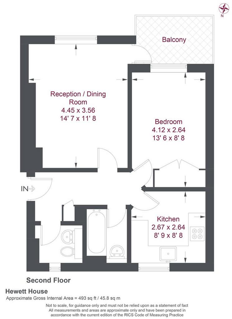 1 bedroom flat for sale - floorplan