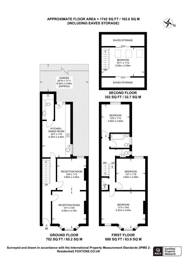 4 bedroom terraced house to rent - floorplan