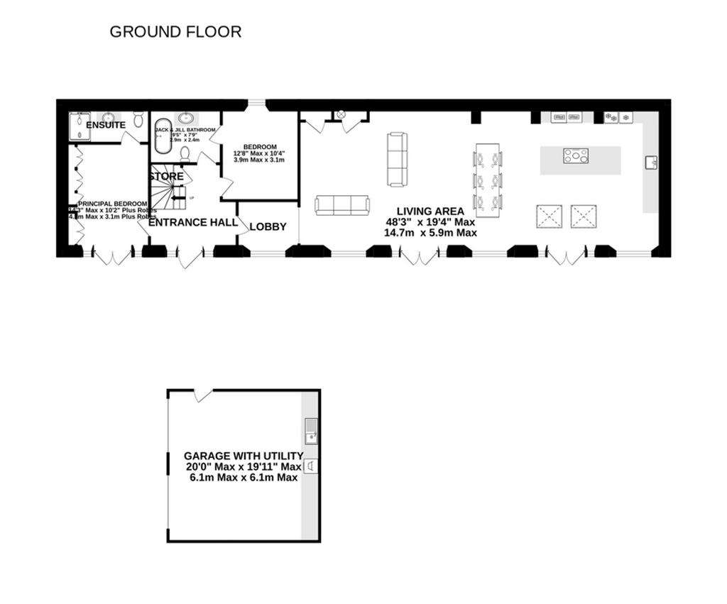 4 bedroom barn conversion for sale - floorplan