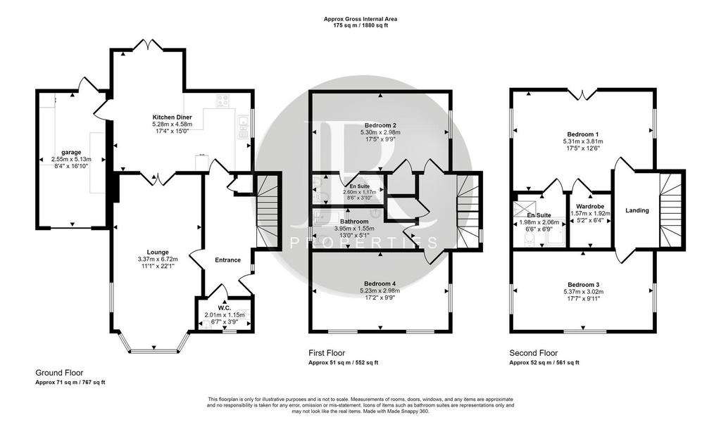 4 bedroom detached house for sale - floorplan