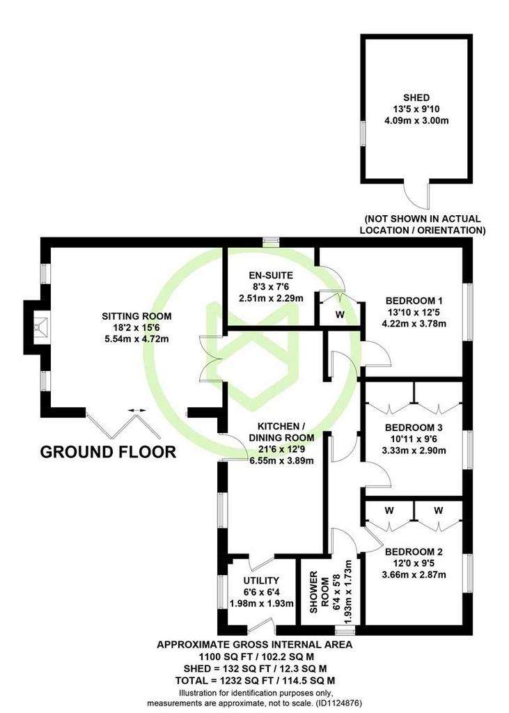 3 bedroom detached bungalow for sale - floorplan