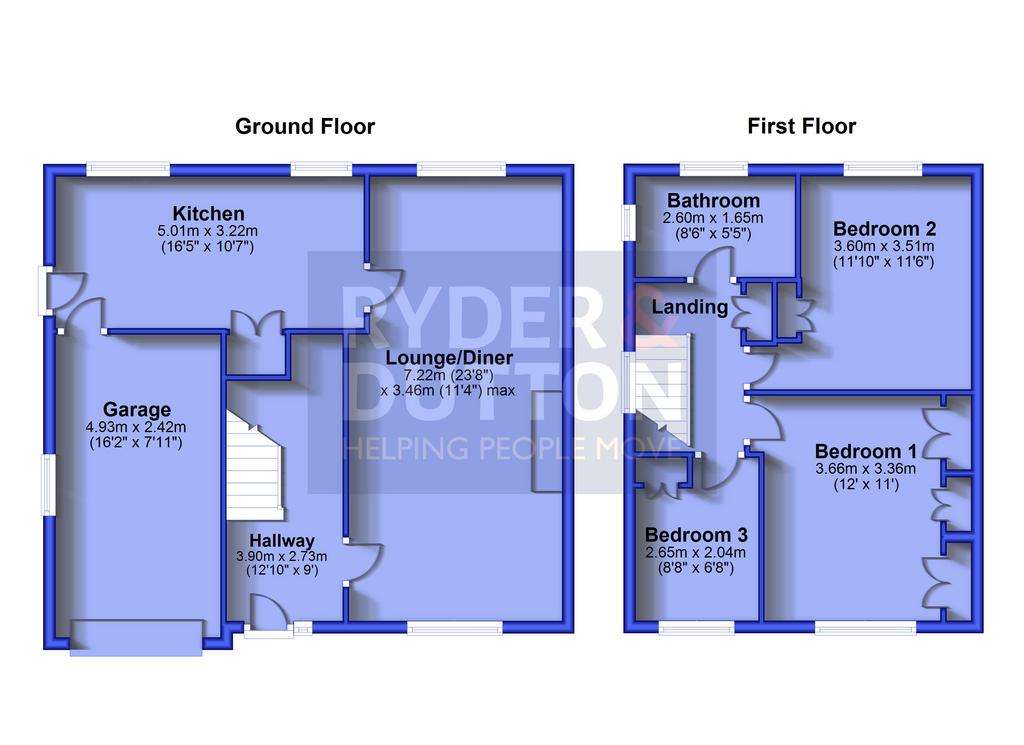 3 bedroom semi-detached house for sale - floorplan