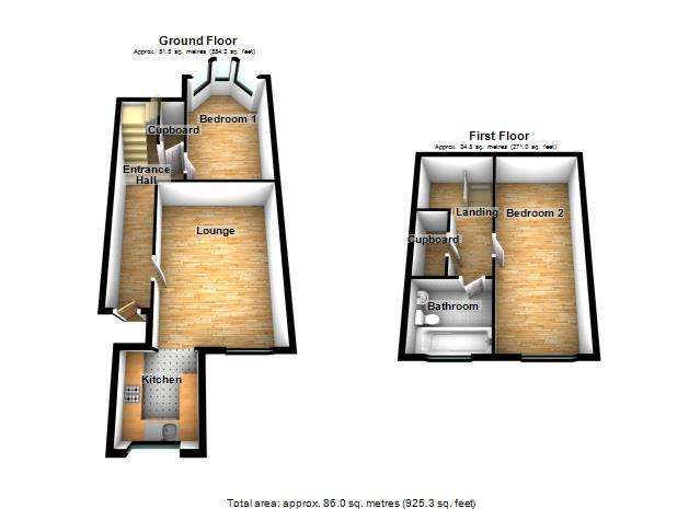 2 bedroom flat for sale - floorplan