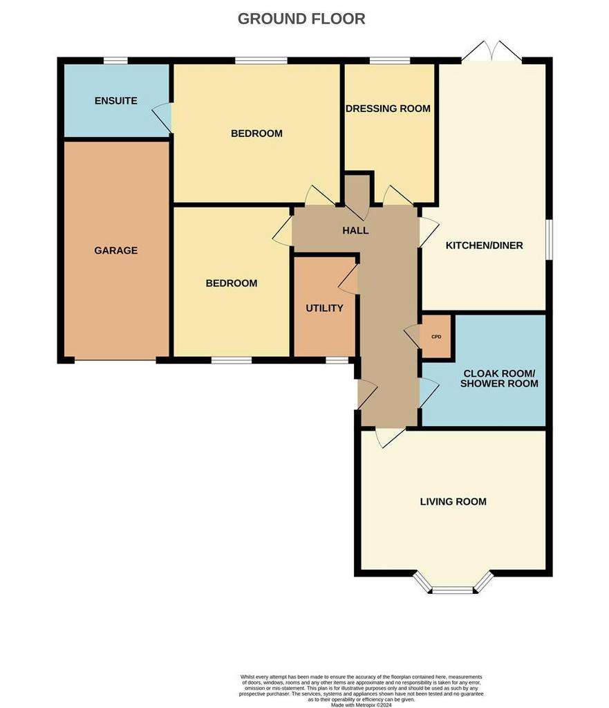 3 bedroom detached bungalow for sale - floorplan