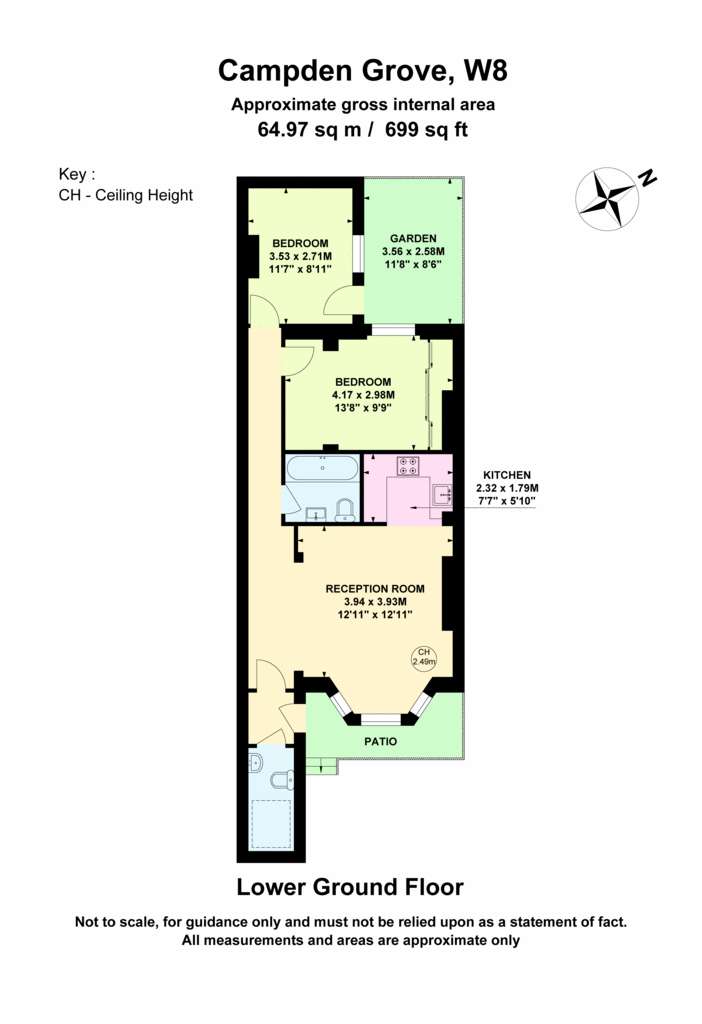 2 bedroom flat to rent - floorplan