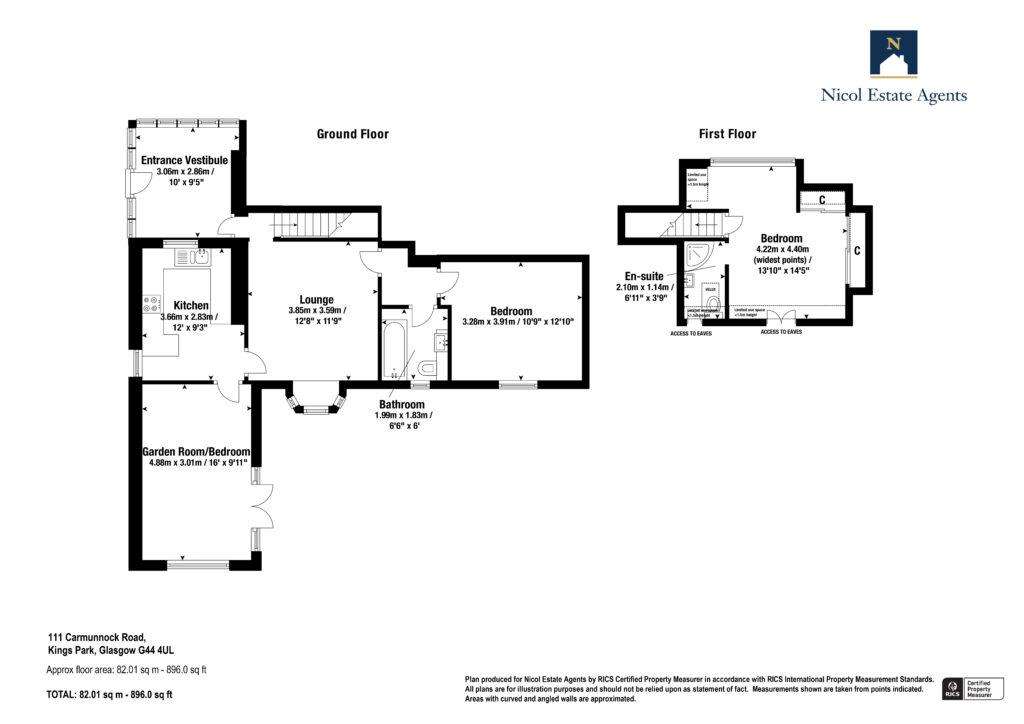 2 bedroom semi-detached house for sale - floorplan