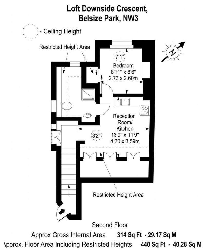 1 bedroom flat to rent - floorplan