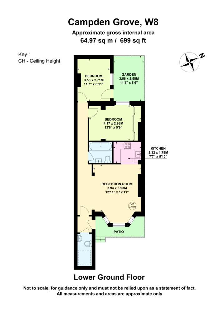 2 bedroom flat to rent - floorplan