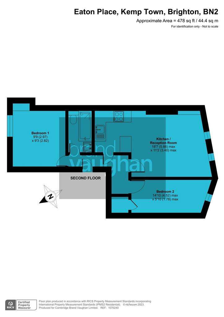 2 bedroom flat to rent - floorplan