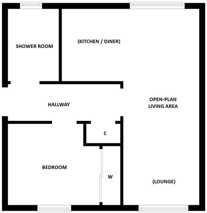 1 bedroom flat for sale - floorplan