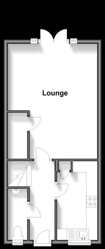 2 bedroom semi-detached house for sale - floorplan