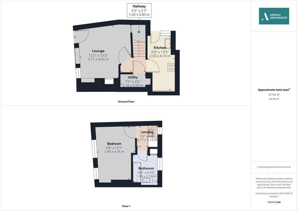 1 bedroom terraced house for sale - floorplan