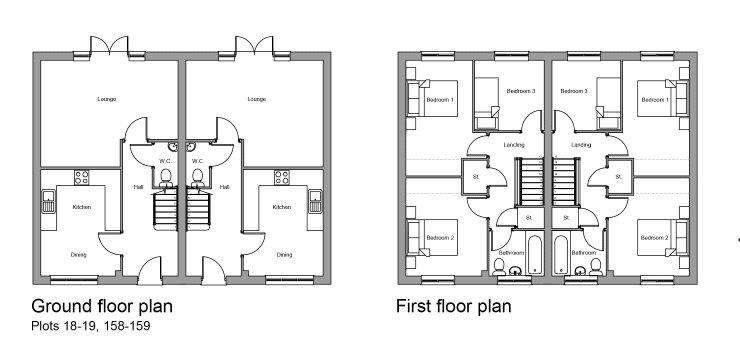 3 bedroom semi-detached house for sale - floorplan