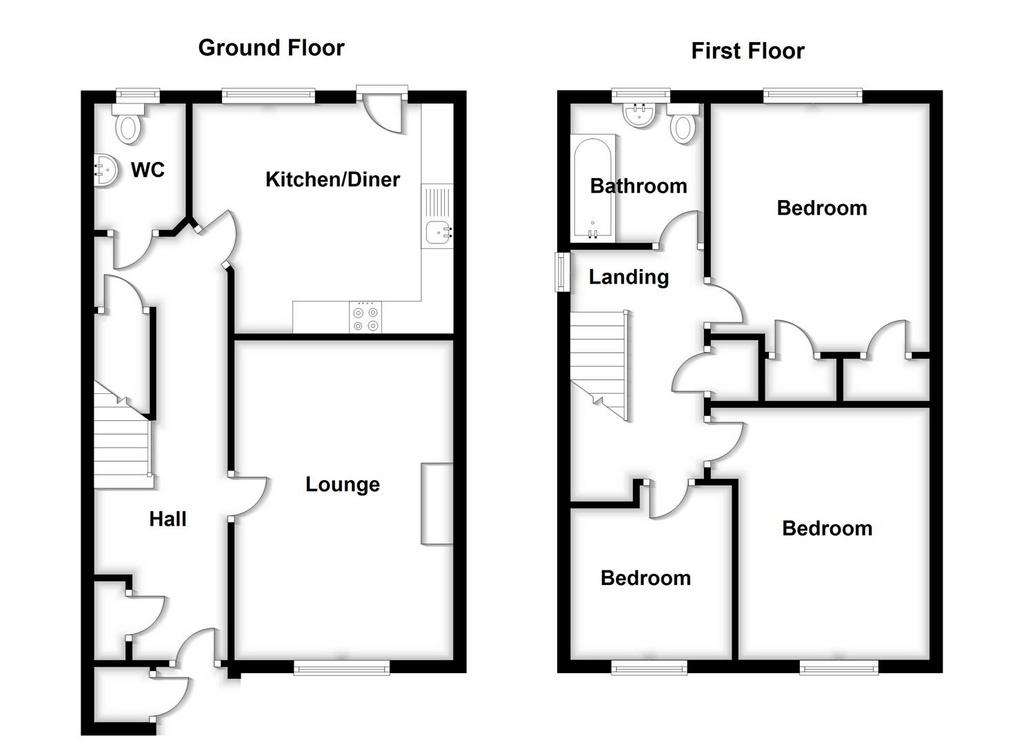 3 bedroom detached house for sale - floorplan