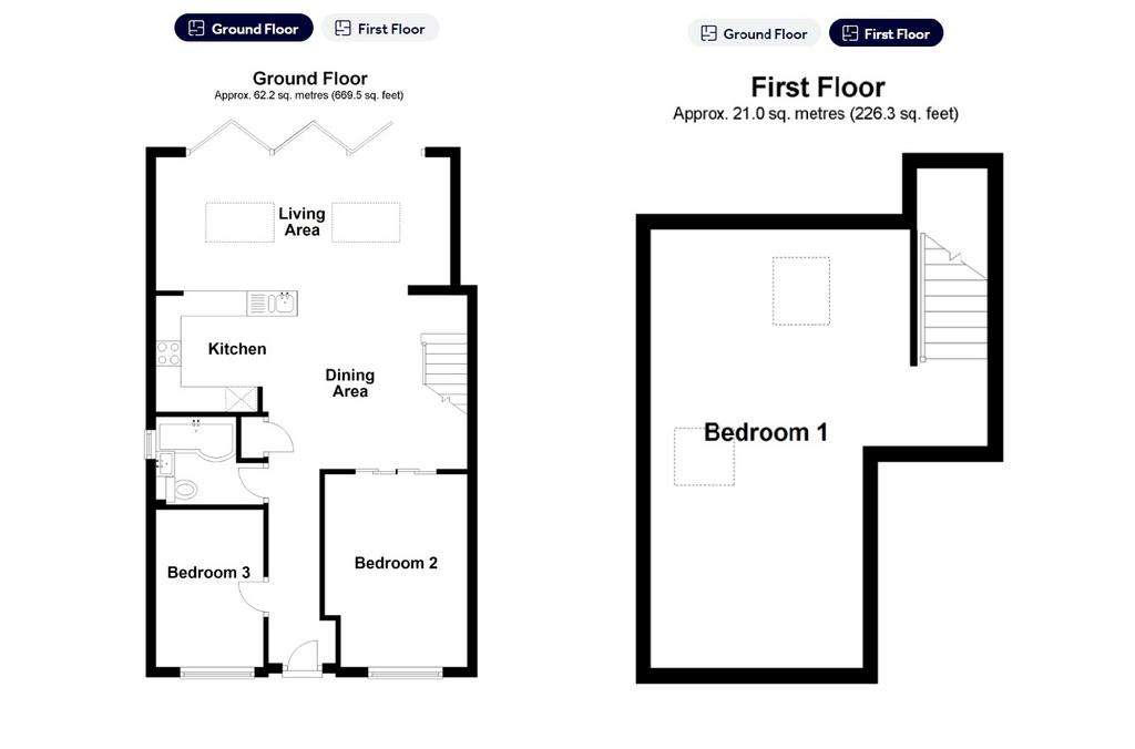 3 bedroom semi-detached bungalow to rent - floorplan