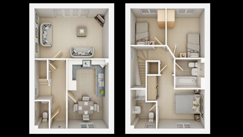 3 bedroom semi-detached house for sale - floorplan