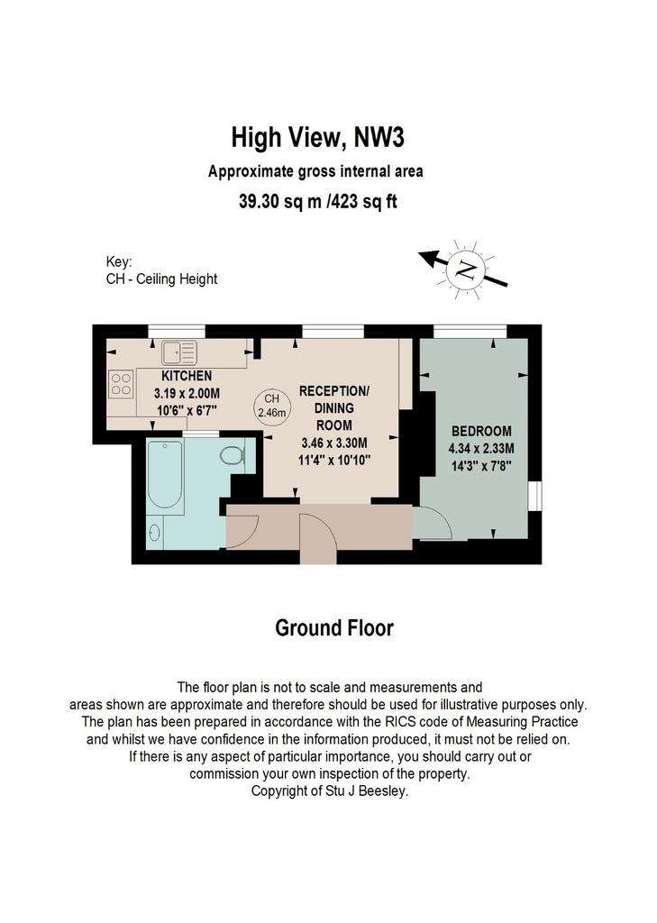 1 bedroom flat for sale - floorplan