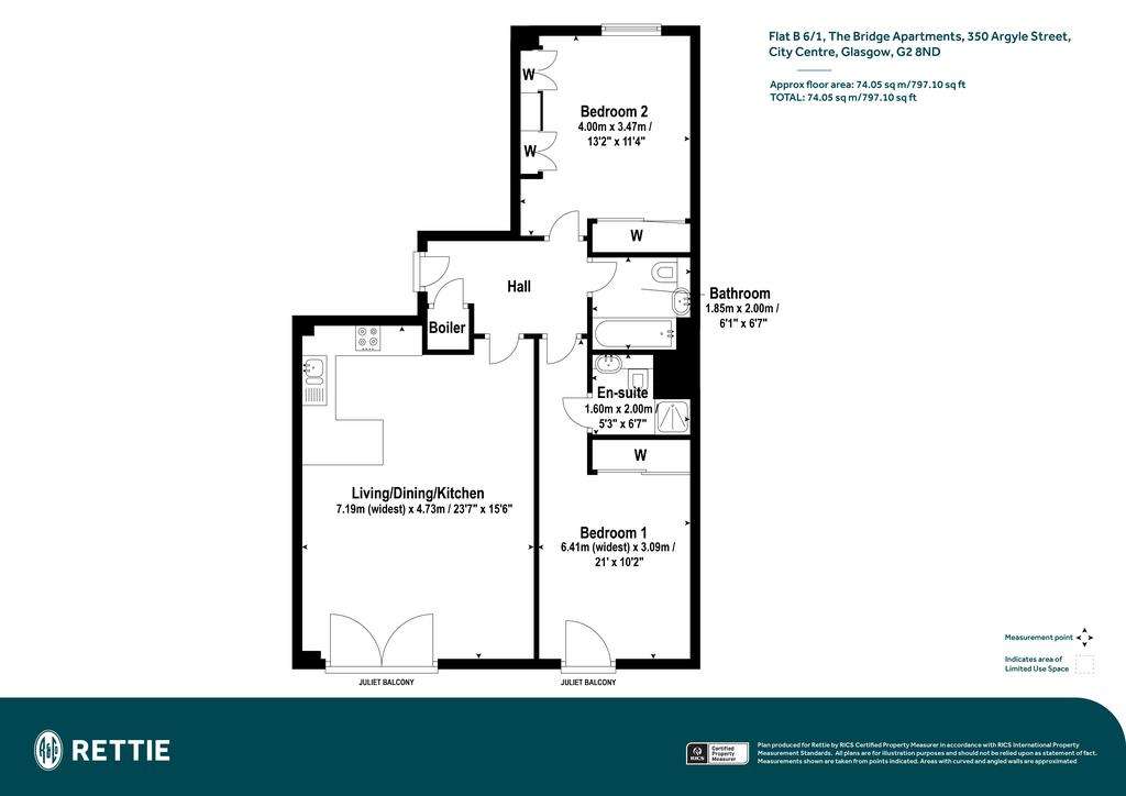 2 bedroom flat for sale - floorplan