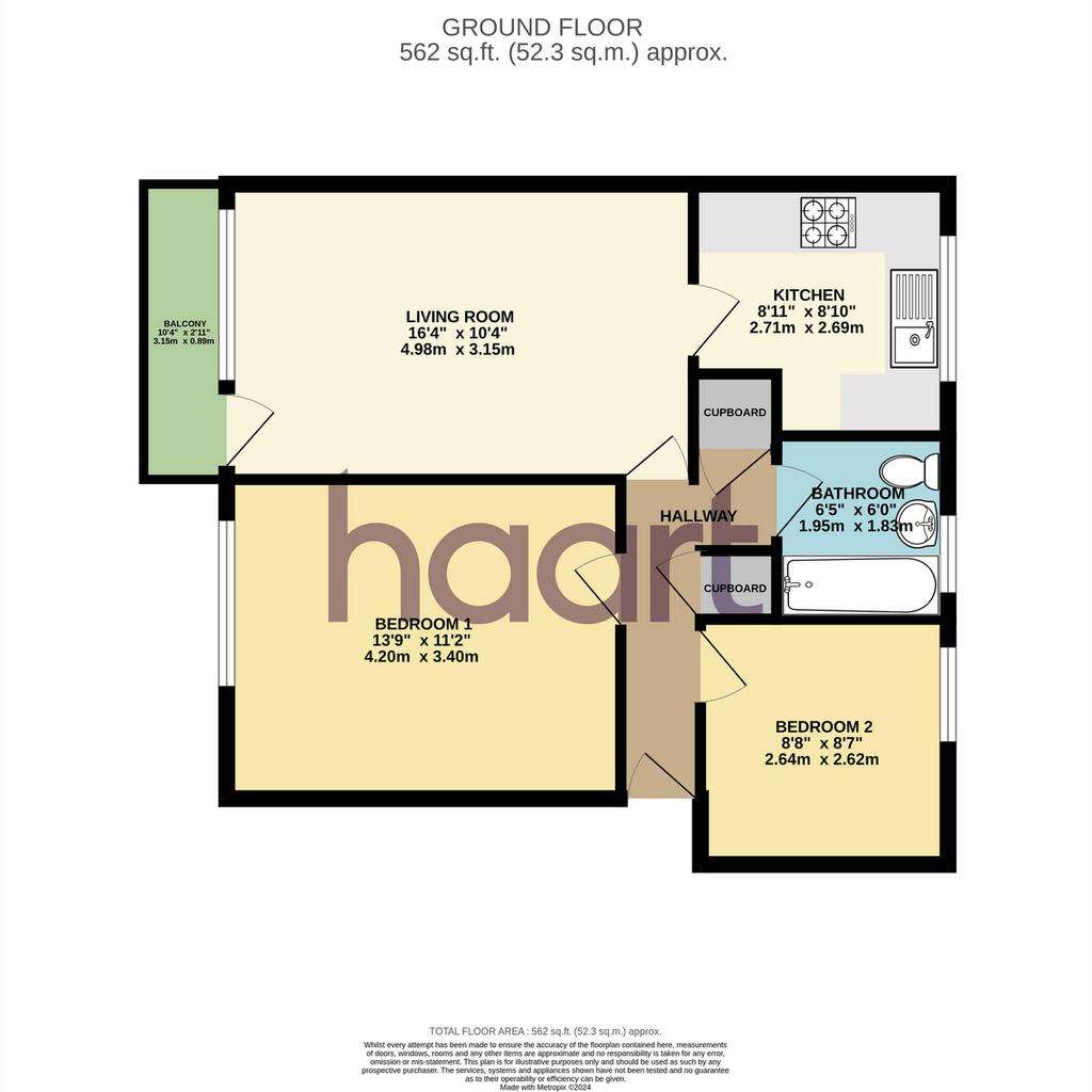 2 bedroom flat for sale - floorplan