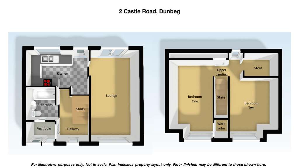 2 bedroom terraced house for sale - floorplan