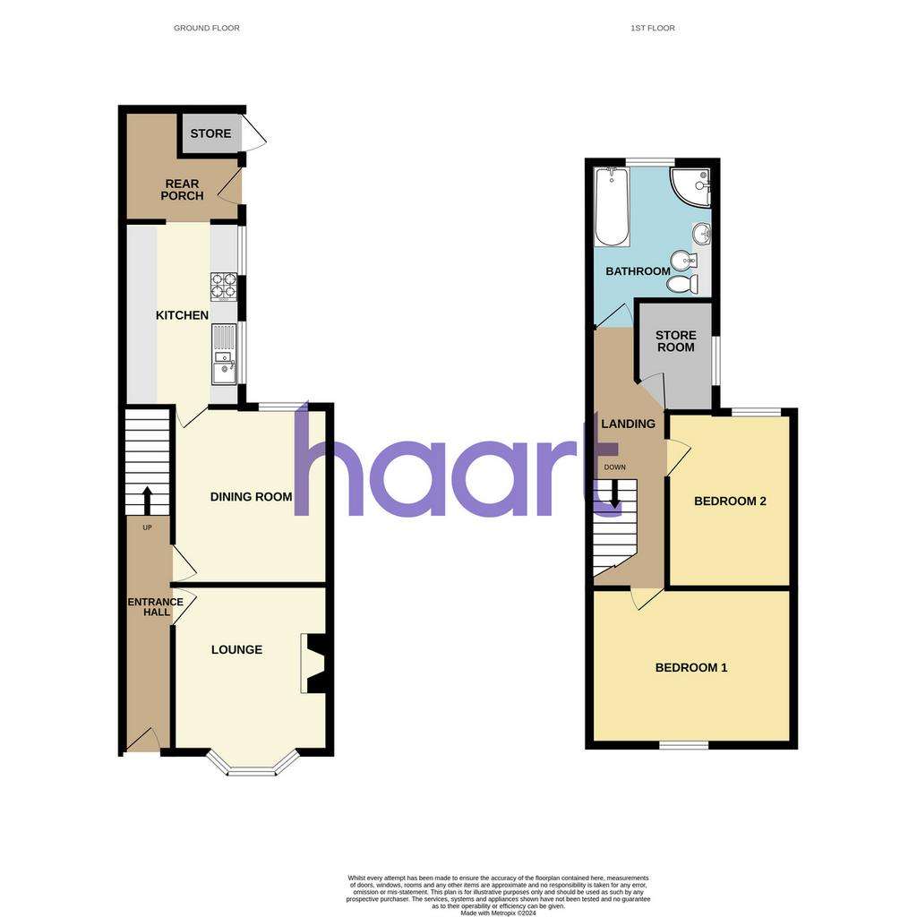 2 bedroom semi-detached house for sale - floorplan