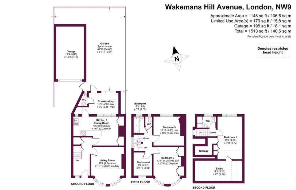 4 bedroom semi-detached house to rent - floorplan