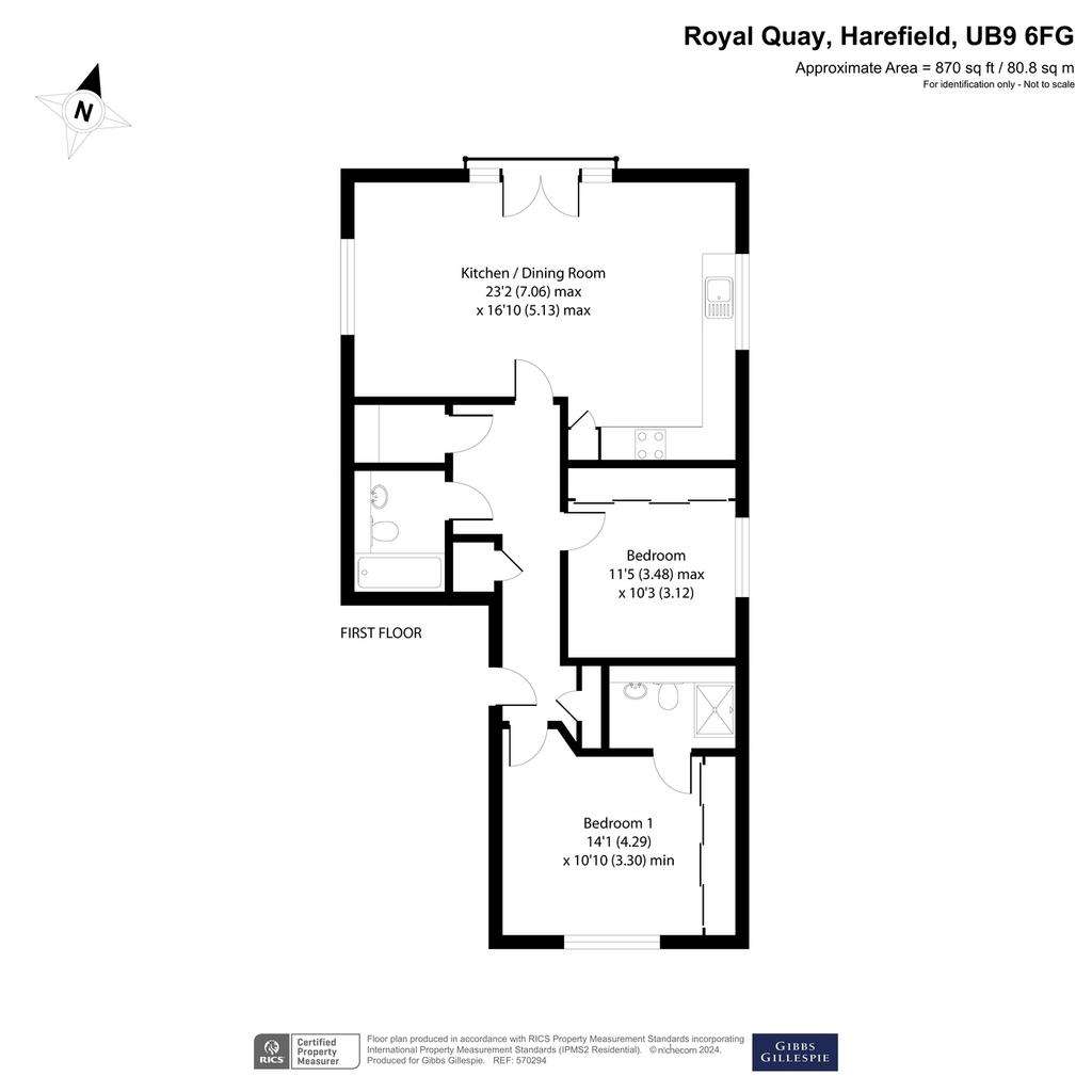 2 bedroom flat for sale - floorplan