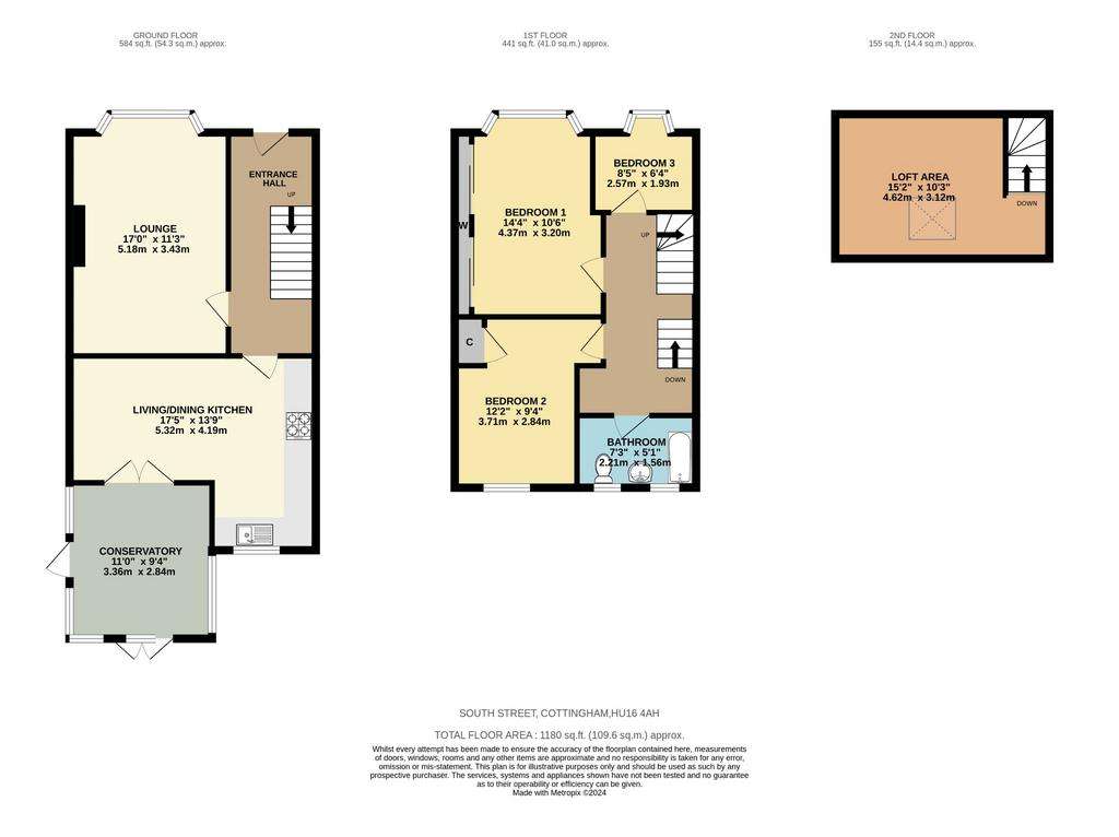 3 bedroom semi-detached house for sale - floorplan