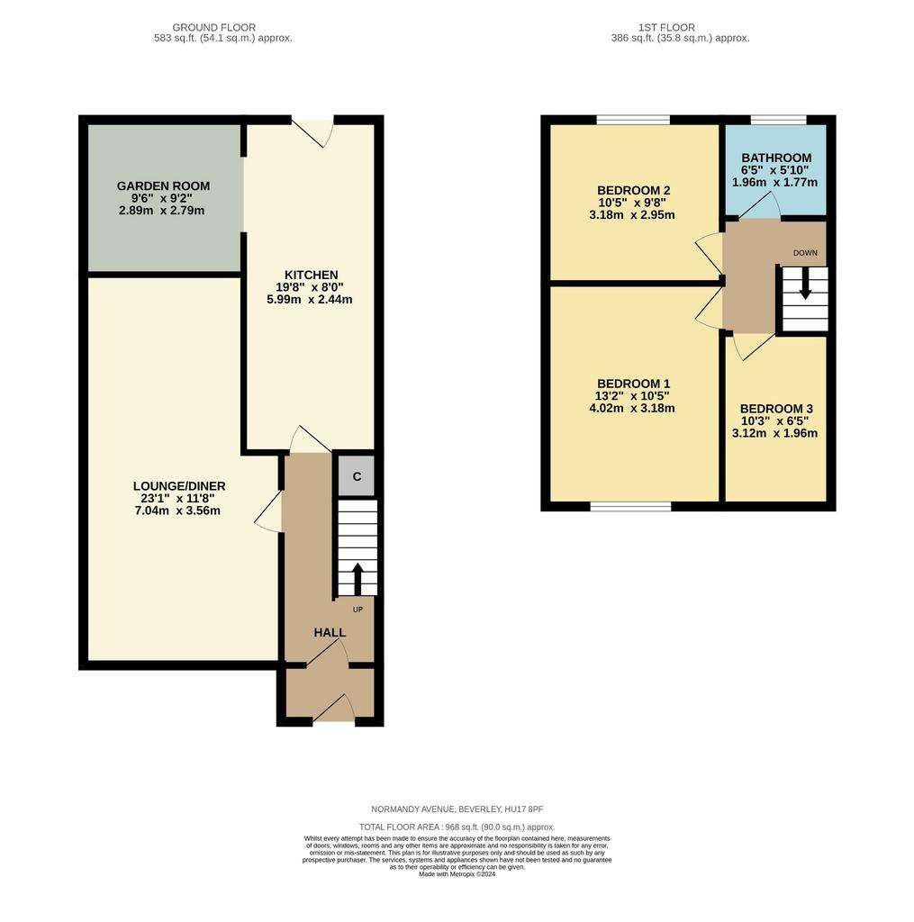 3 bedroom semi-detached house for sale - floorplan