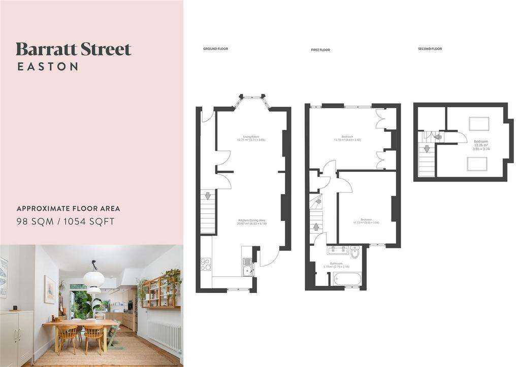 3 bedroom terraced house for sale - floorplan